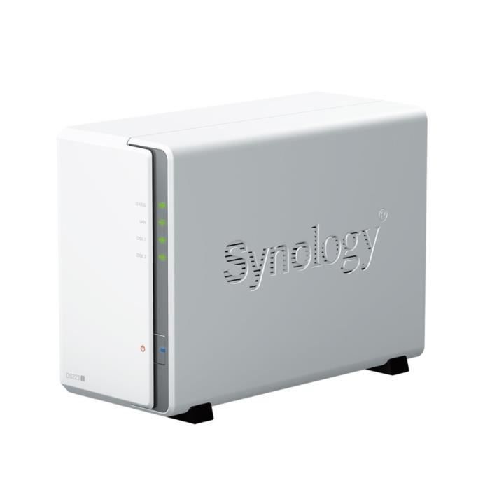 Servidor NAS Synology DS223J - 2 discos rígidos Synology HAT PLUS de 4 TB - Armazenamento e compartilhamento de dados