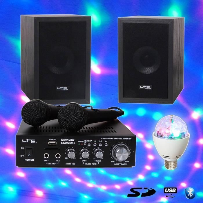 Pack de karaoke infantil de 100 W + Mini luz LED Astro