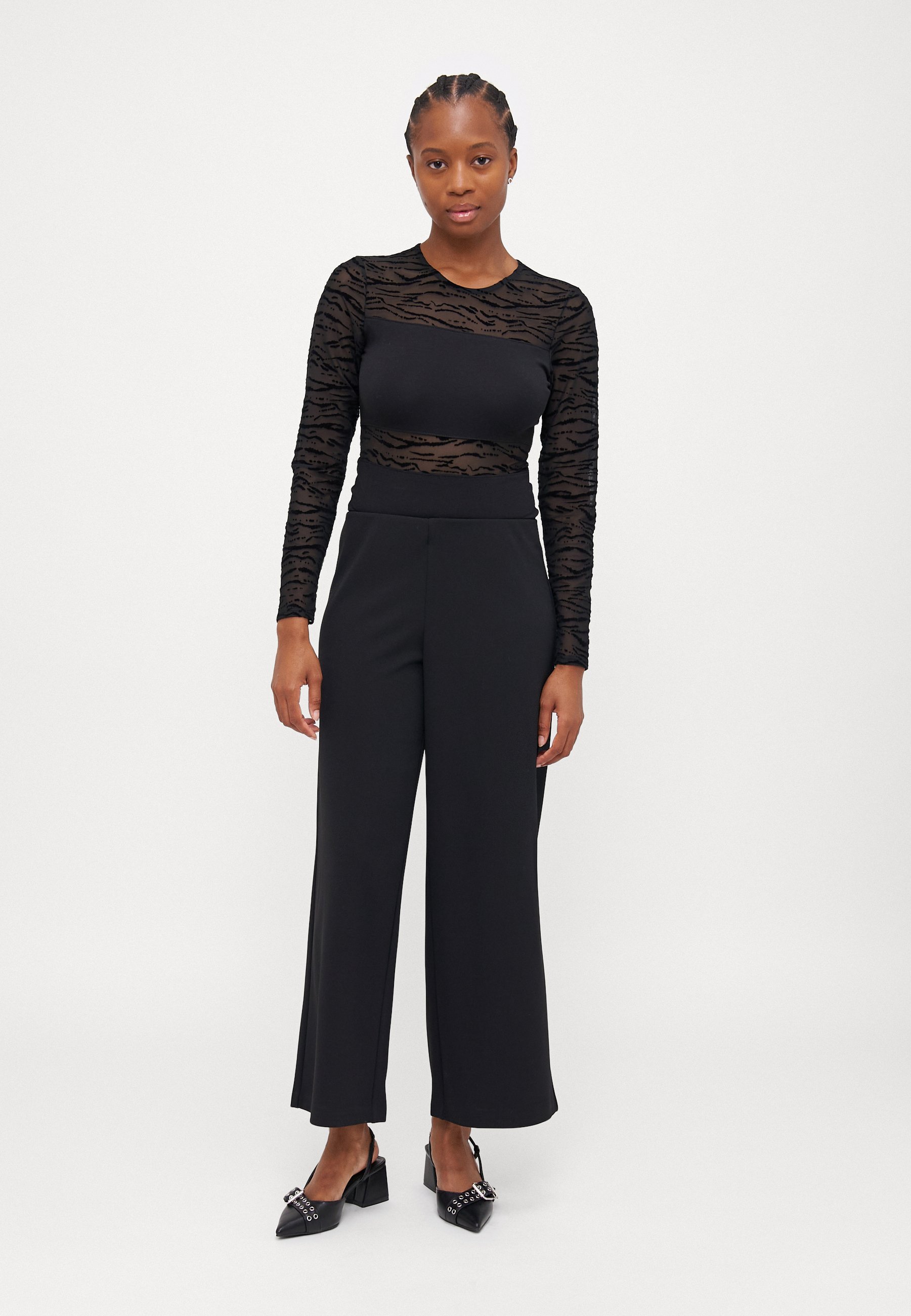 Vero Moda Petite VMBERLIN ZAMIRA WIDE - Pantaloni - nero