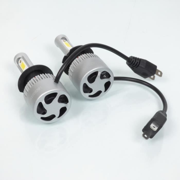 Kit de 2 bombillas LED H7 PX26D con ventilador, 80W, 10.000 lúmenes, 6500K, para motocicletas y automóviles.
