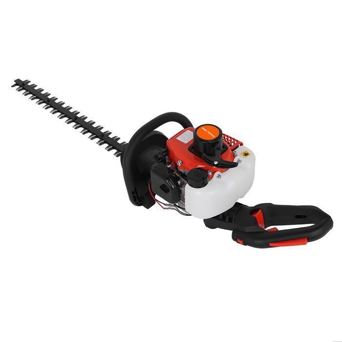 Benzin-Heckenschere, 740 W, 26 cm³, 1,9 PS, 7500 U/min, austauschbares Doppelschneidmesser mit 60 cm Schnittbreite