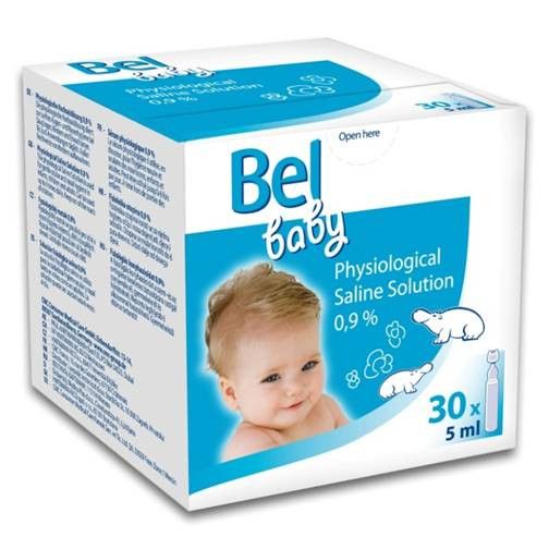 Komplet prve pomoći za bebe s jednom dozom fiziološke otopine
