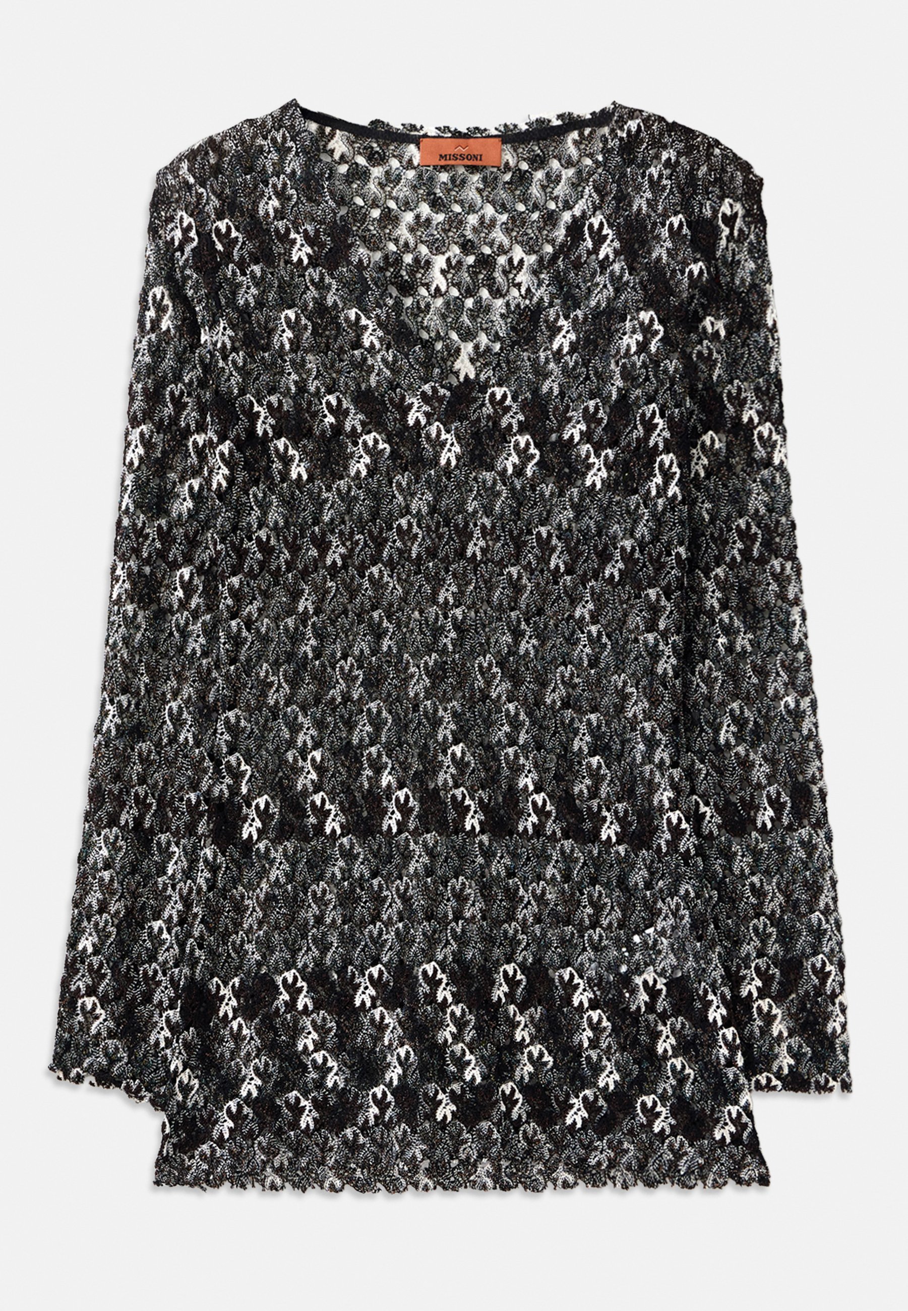 Missoni V-hals trui - donkerbruin/zwart