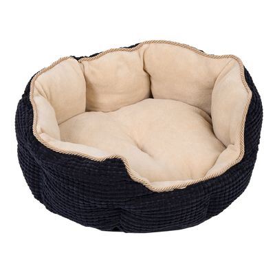 Pat confortabil Cozy Kingdom - Negru / Bej