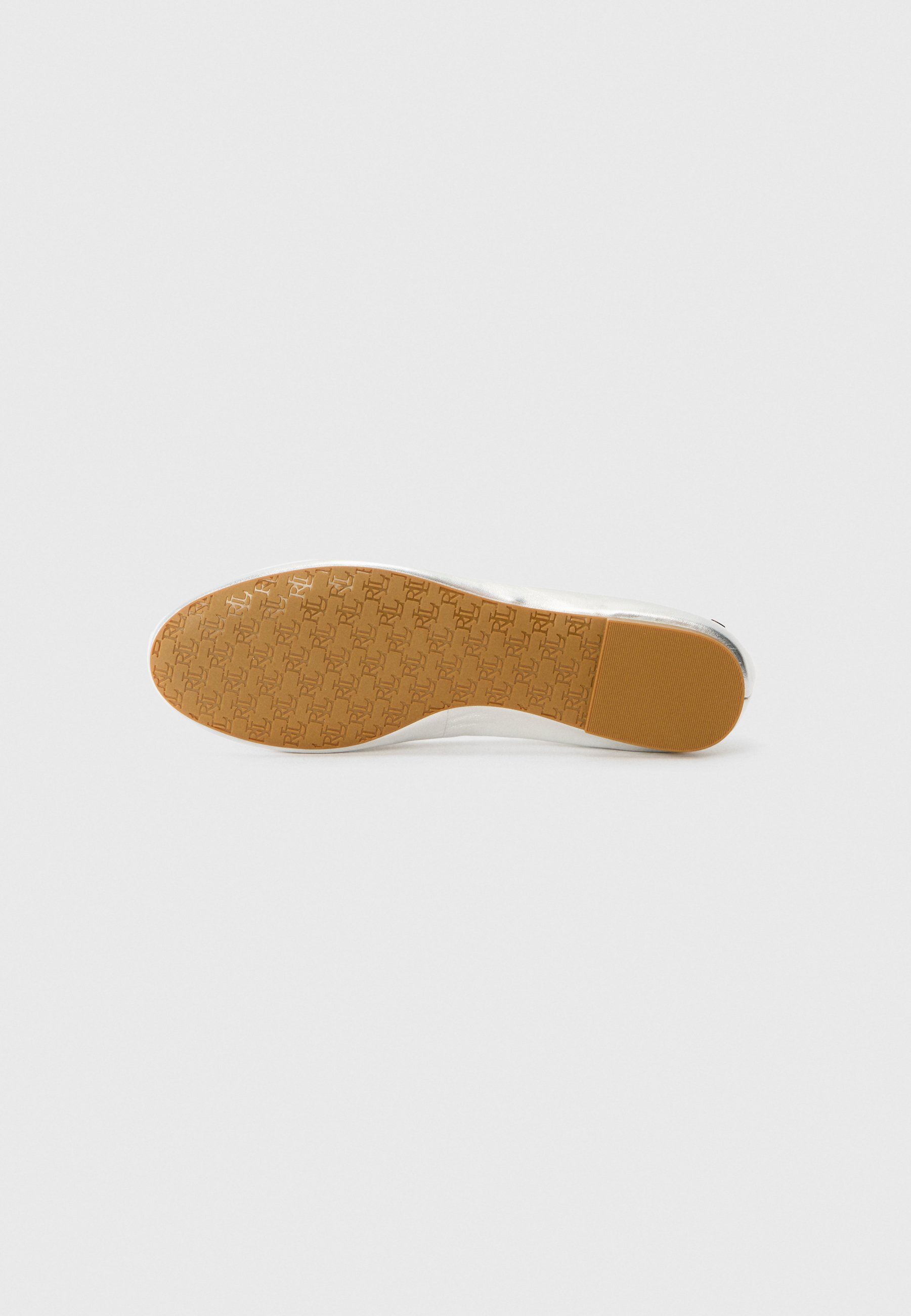 Ballerines Lauren Ralph Lauren JAYNA en cuir nappa métallisé - couleur argent poli