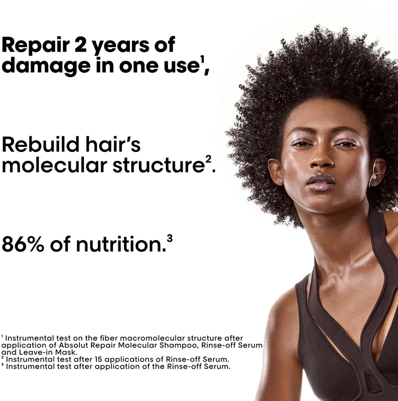 Shampoo fortalecedor molecular L'Oréal Professionnel Serie Expert Absolut Repair para cabelos danificados
