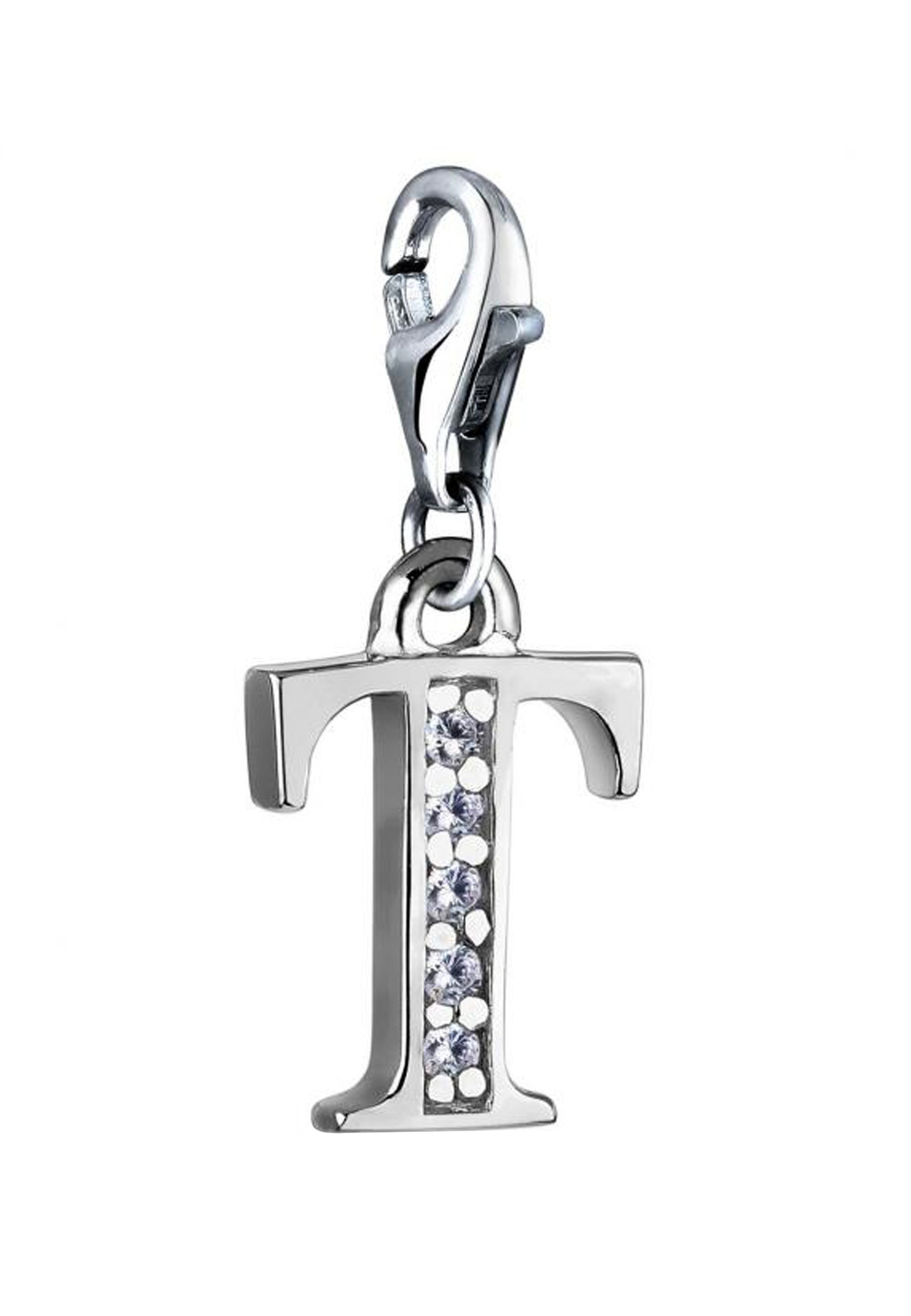 Nenalina Charm lettre Pendentif individuel et personnalisé en argent 925 Sterling pour tous les porteurs de Charm actuels