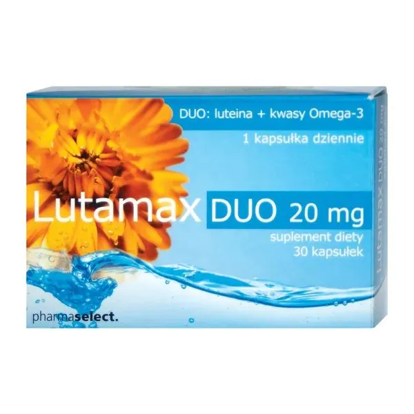 Lutamax Duo 20 mg, Suplement diety wspomagający wzrok, Kapsułki