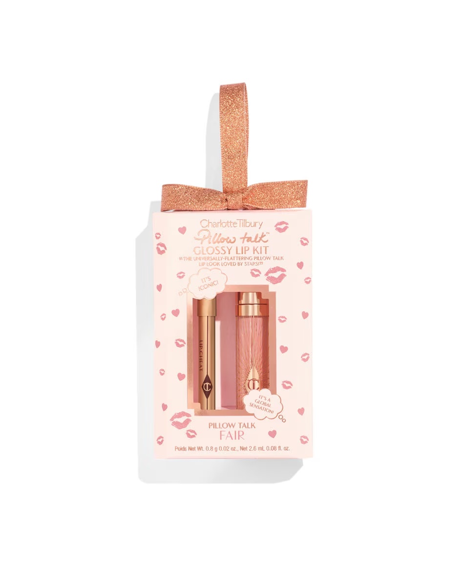CHARLOTTE TILBURY Kolageno lūpų vonelė „PILLOW TALK MINI GLOSSY LIPS DUO“ – FAIR