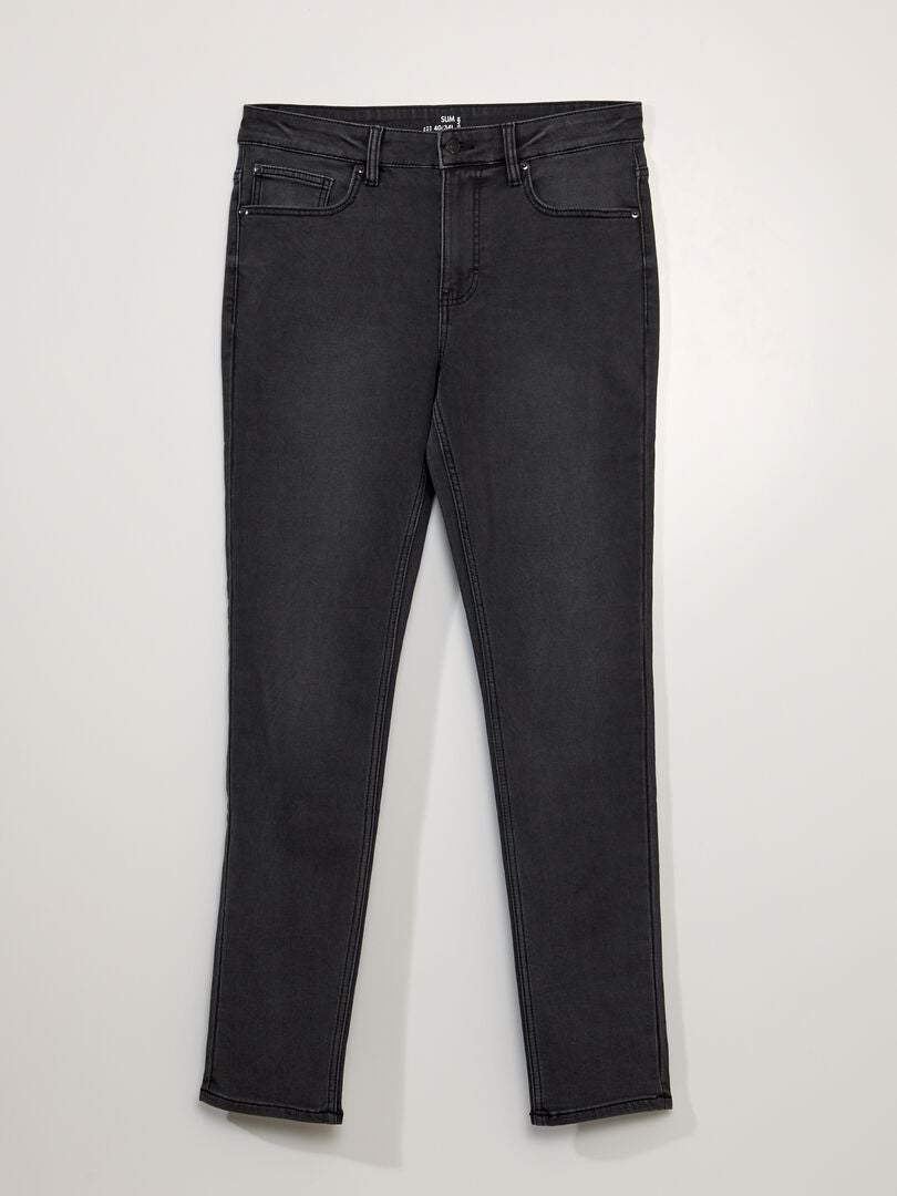 Calça jeans slim - CINZA