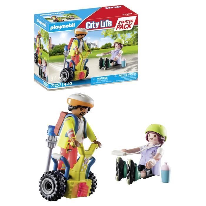 PLAYMOBIL 71257 First Responder with Segway, City Action, First Responders, Starter Pack, Ages 4+