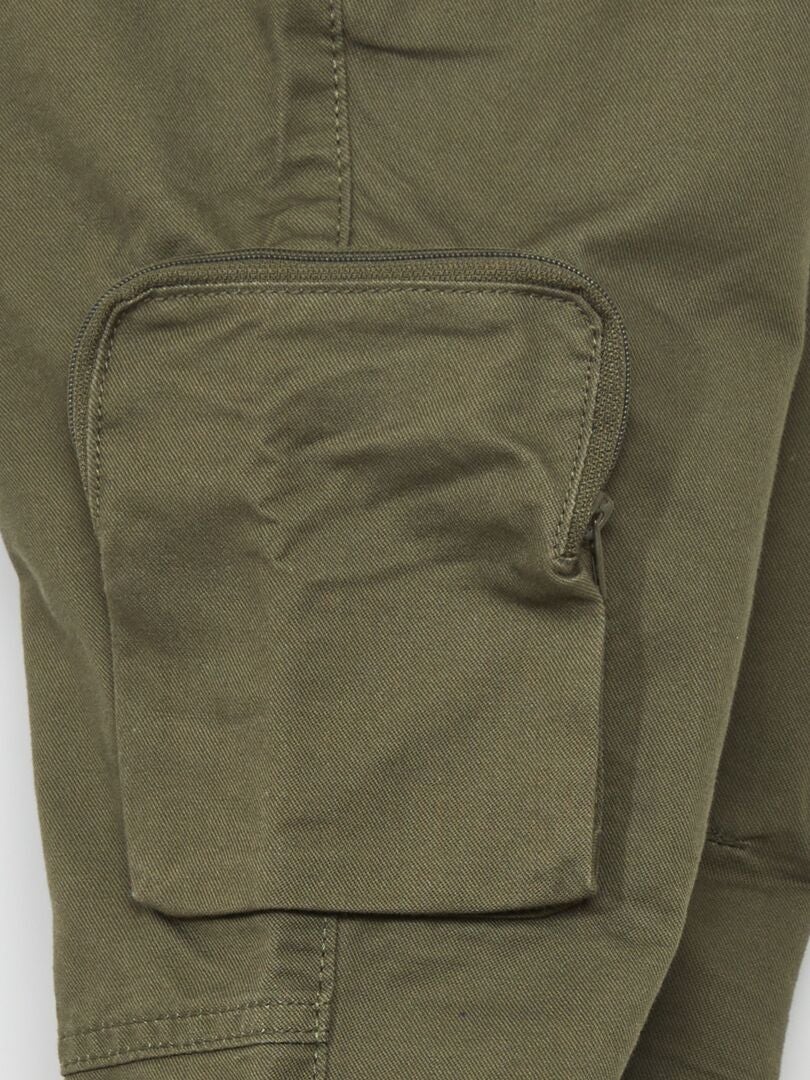 Pantalones con bolsillos laterales - CAQUI