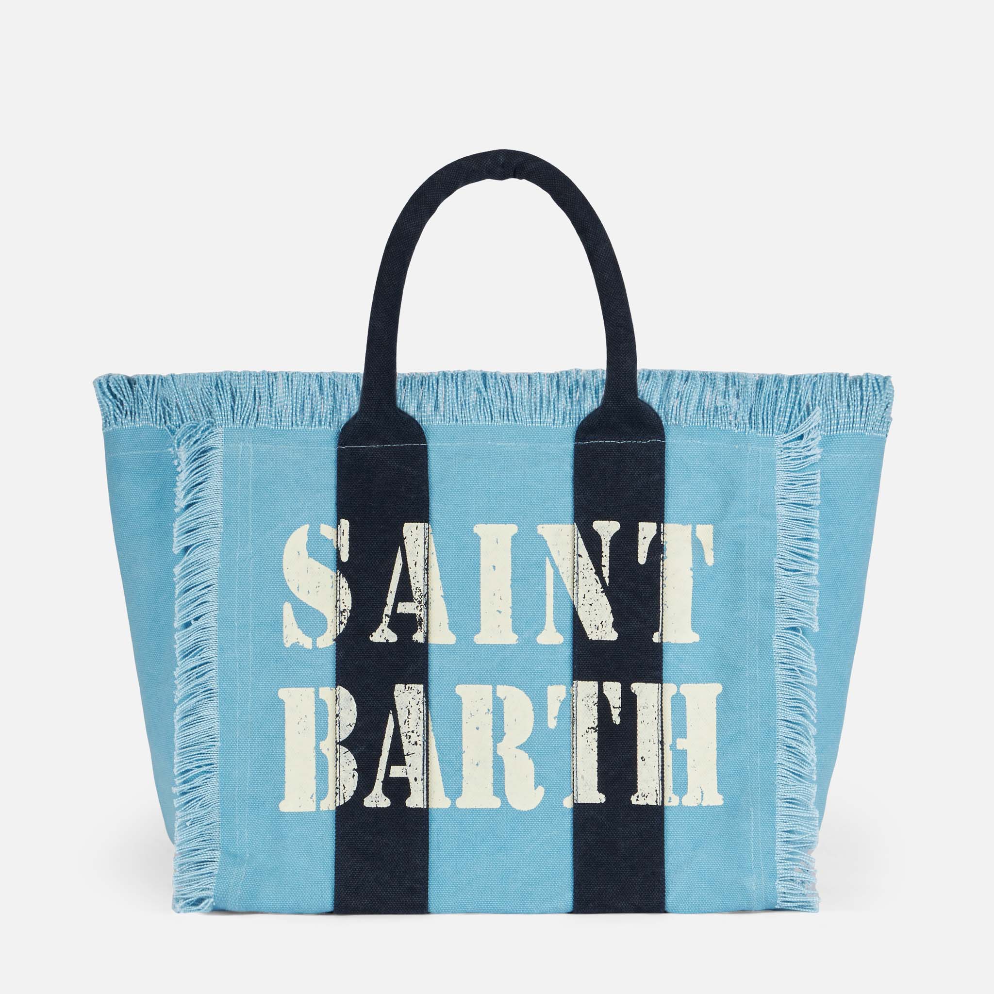 Platnena torba za rame Vanity s logotipom Saint Bartha