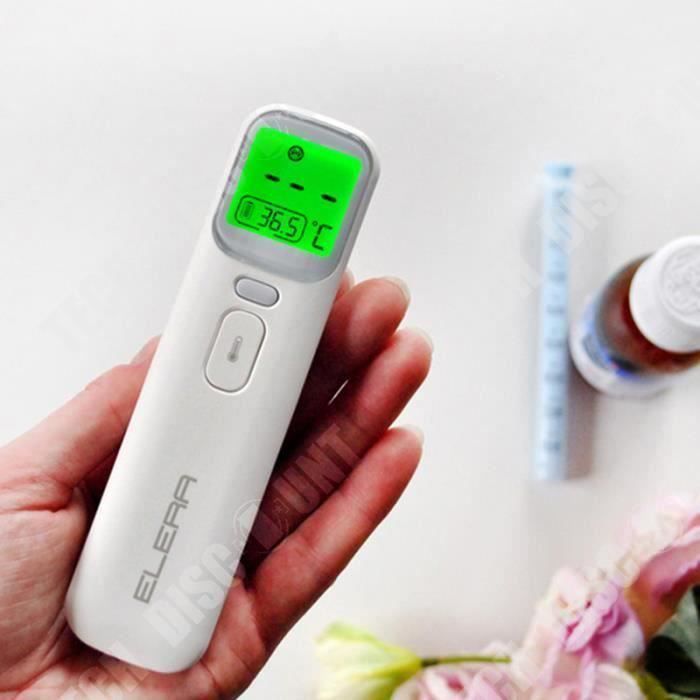 Termômetro digital de testa TD® sem contato com visor LCD, branco.