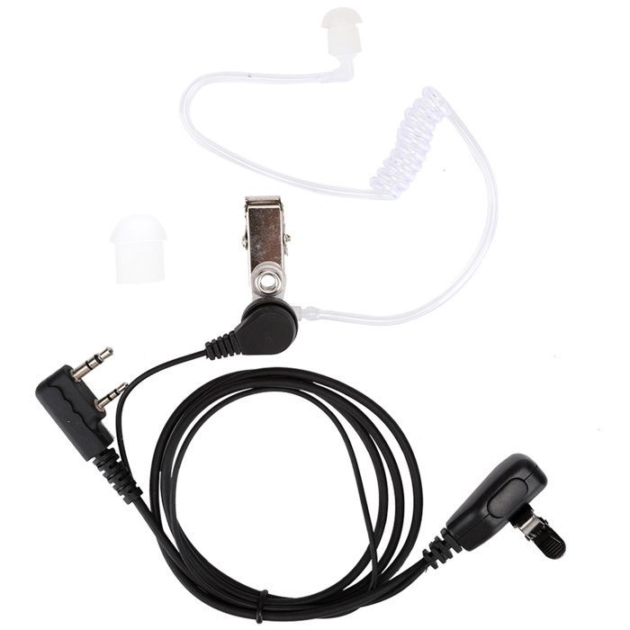 Auricolare con tubo acustico a 2 pin per ricetrasmittenti Retevis, Kenwood e Baofeng.
