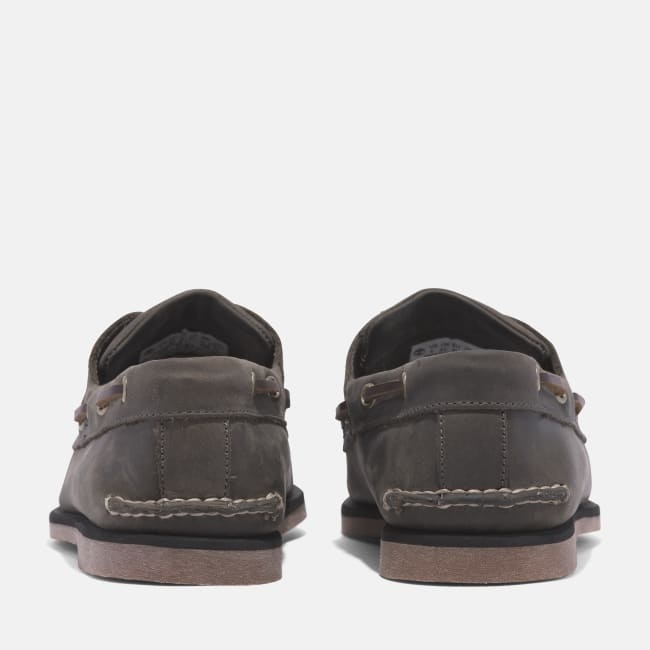 Scarpa da Barca in Pelle Classic da Uomo in                Grigio medio