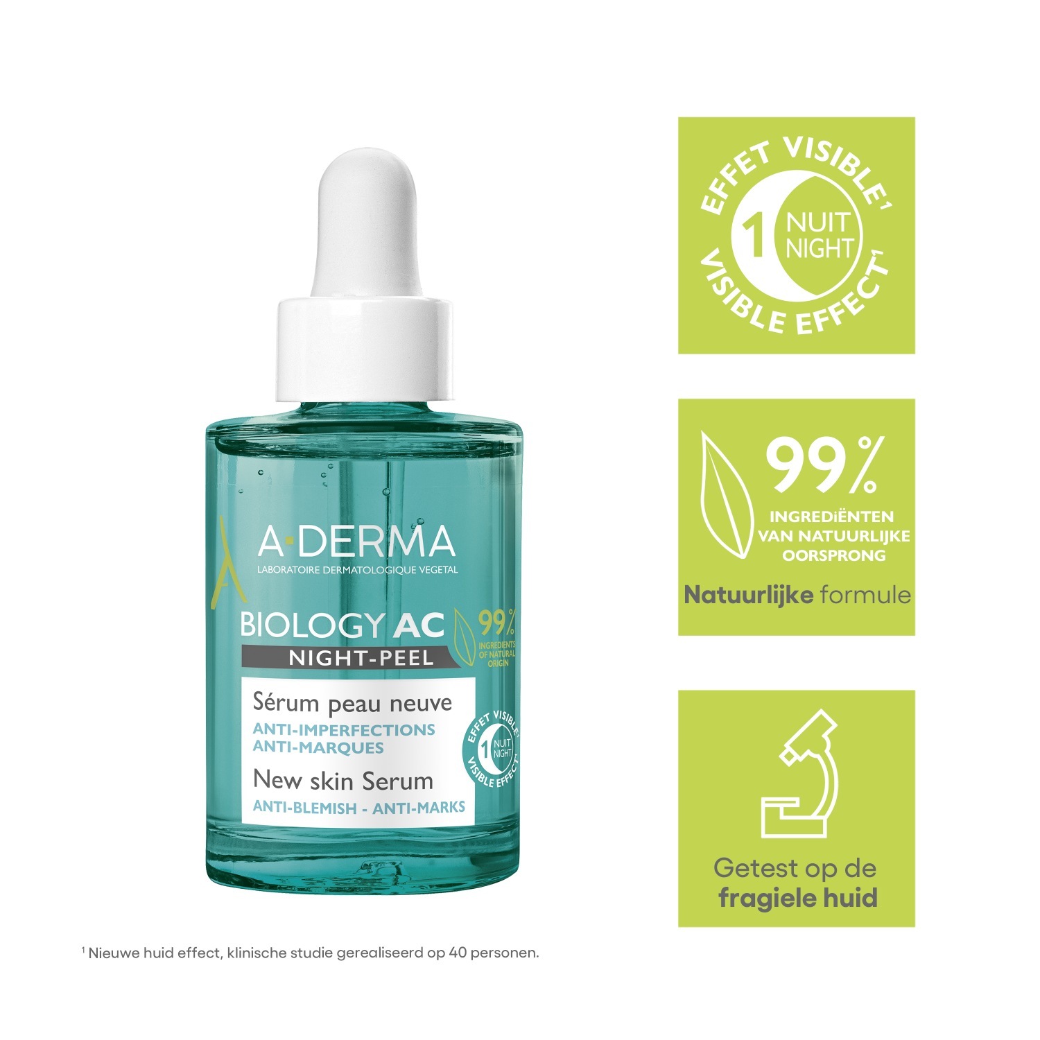 A-DERMA Glowserum Biology AC noćni piling serum za novu kožu - 30 ml