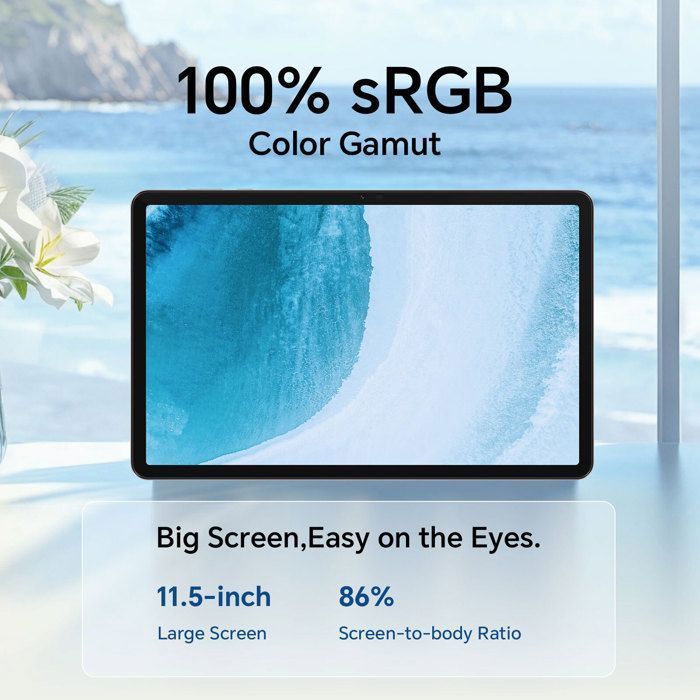 Tableta táctil HONOR Pad X9a - Gris - 6 GB de RAM - 128 GB - WiFi - 11,5