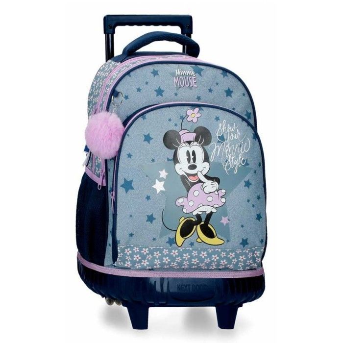 Mochila con ruedas - DISNEY - Estilo Minnie - Azul - Color primario - 25L
