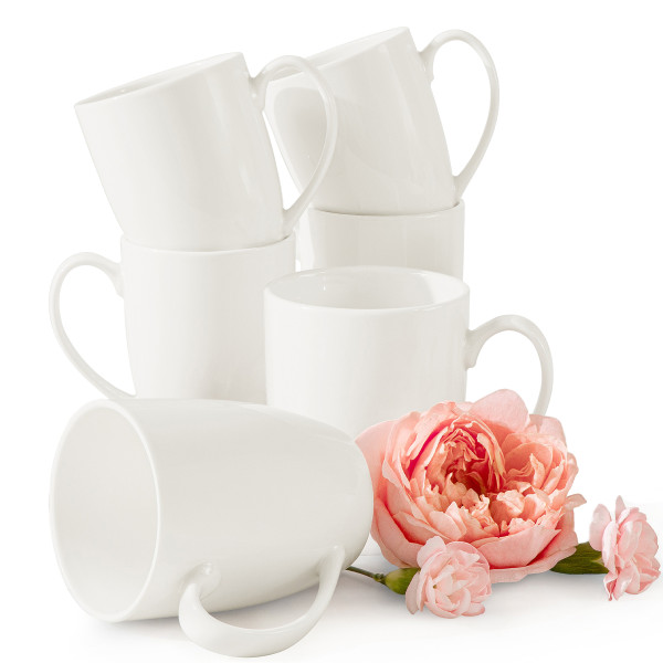 KONSIMO AD BELLA ECRU kubek, 400 ml, 6 szt., porcelana