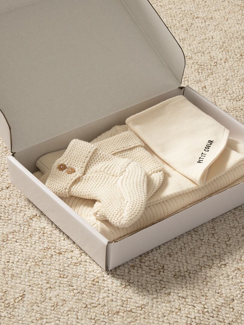 5-delige 'Welkom Baby' geboortedoos - Unisex - WIT