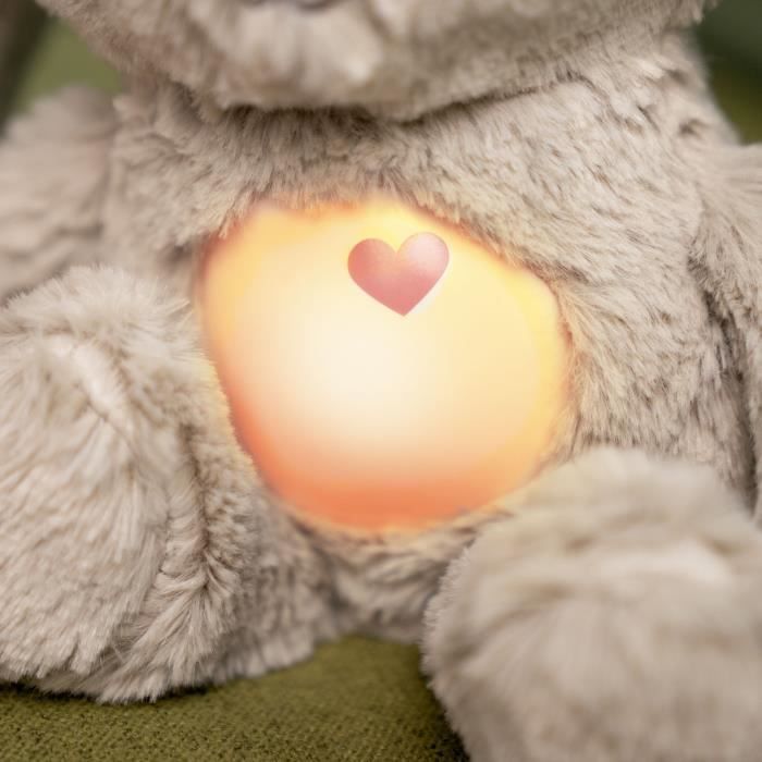 INGENUITY Baby Nachtlampje, Konijnenknuffel, Babycadeau, Sylvie Pluche Speelgoed, Reageert op Babygehuil, Muzikaal, Lichtgevend, Speenclip