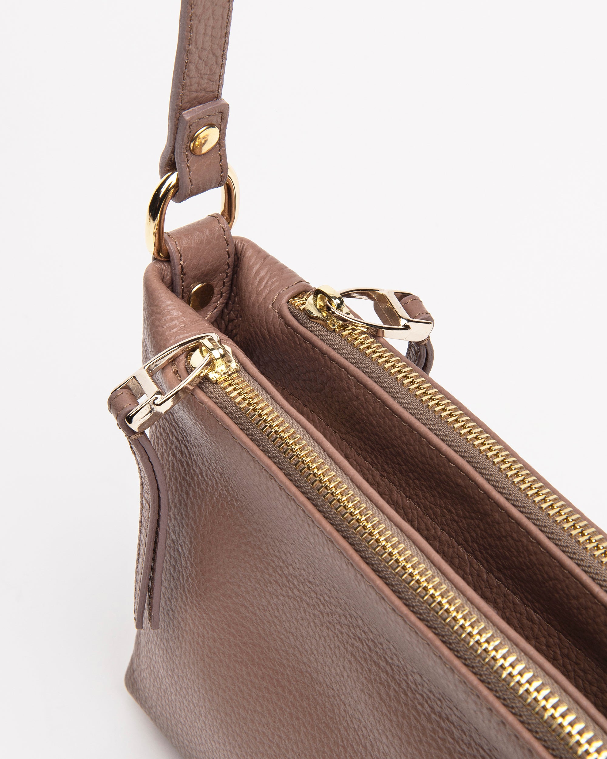  Damen-Schultertasche aus Leder