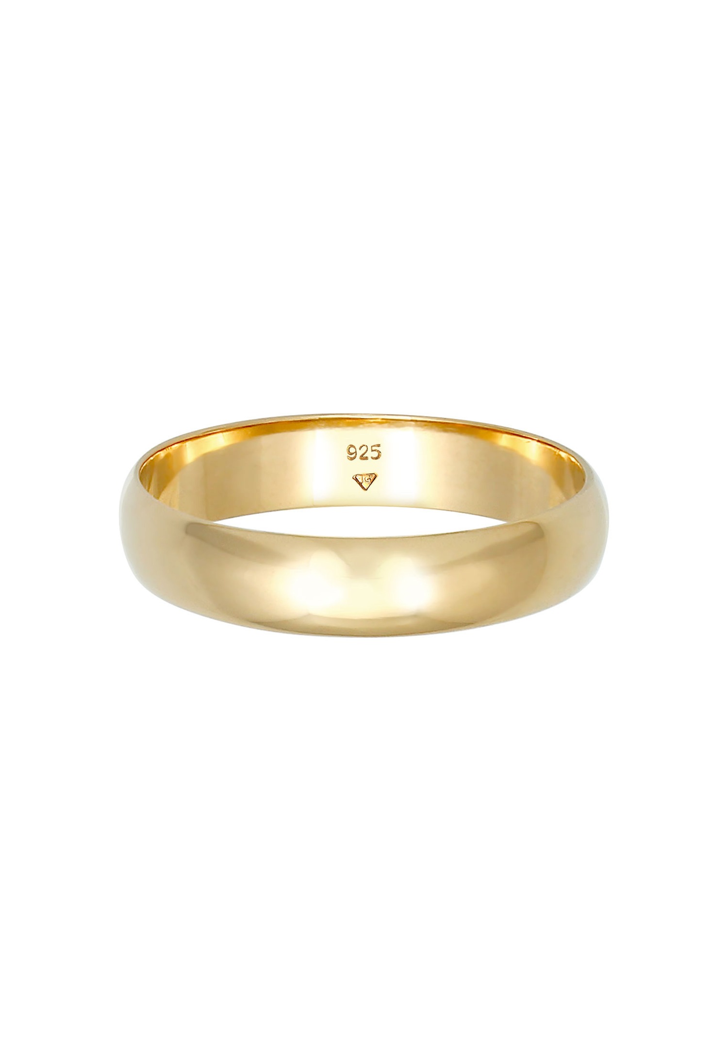 Elli Femmes Bande Simple Classique en Argent Sterling 925