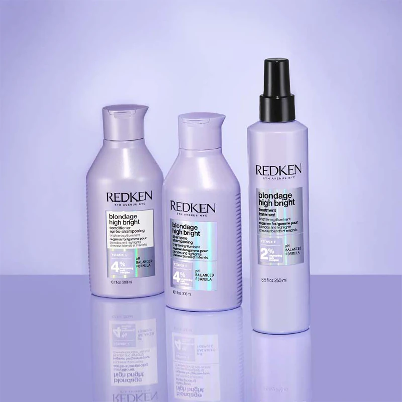 Condicionador clareador Redken Blondage High Bright para cabelos loiros.