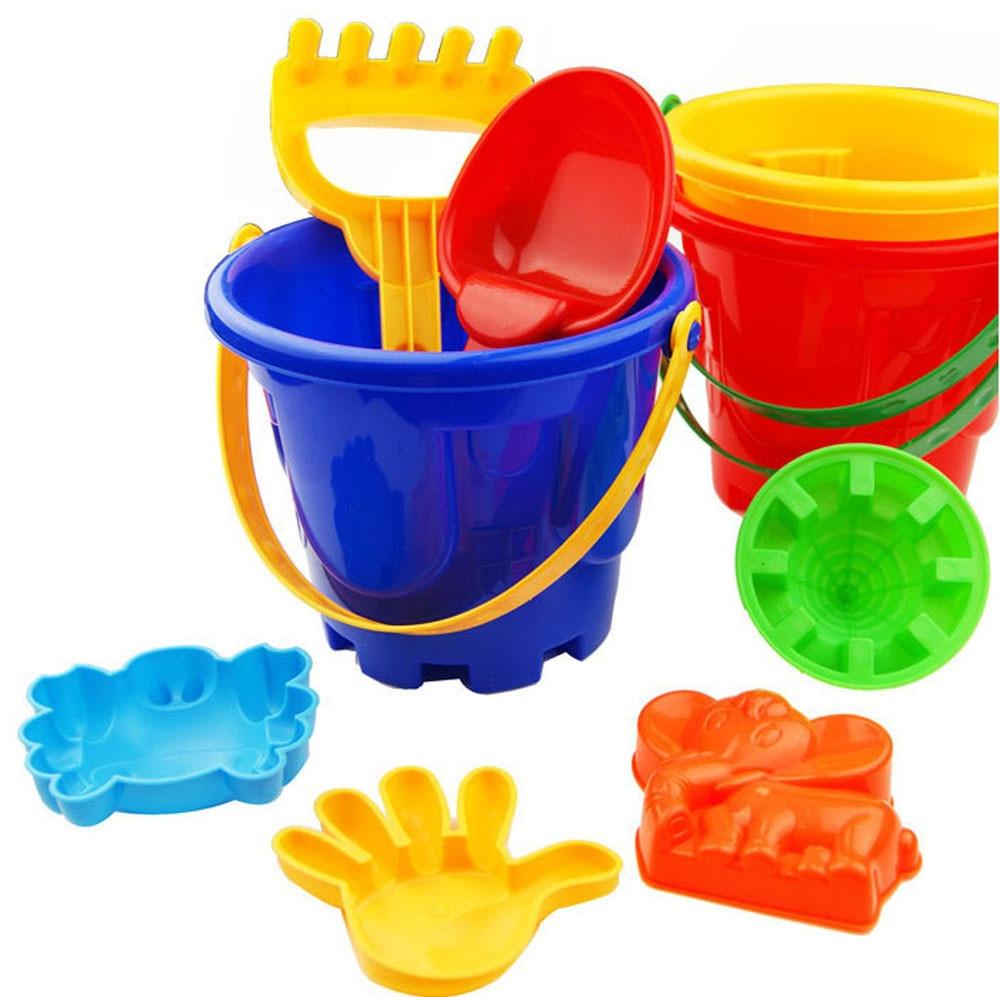 Conjunto de 7 peças: Balde, Pá, Rastelo, Ferramentas para Água e Areia - Brinquedo Infantil para o Verão na Praia - Ideal para Brincar na Areia ou nas Dunas - Presente Perfeito para Crianças