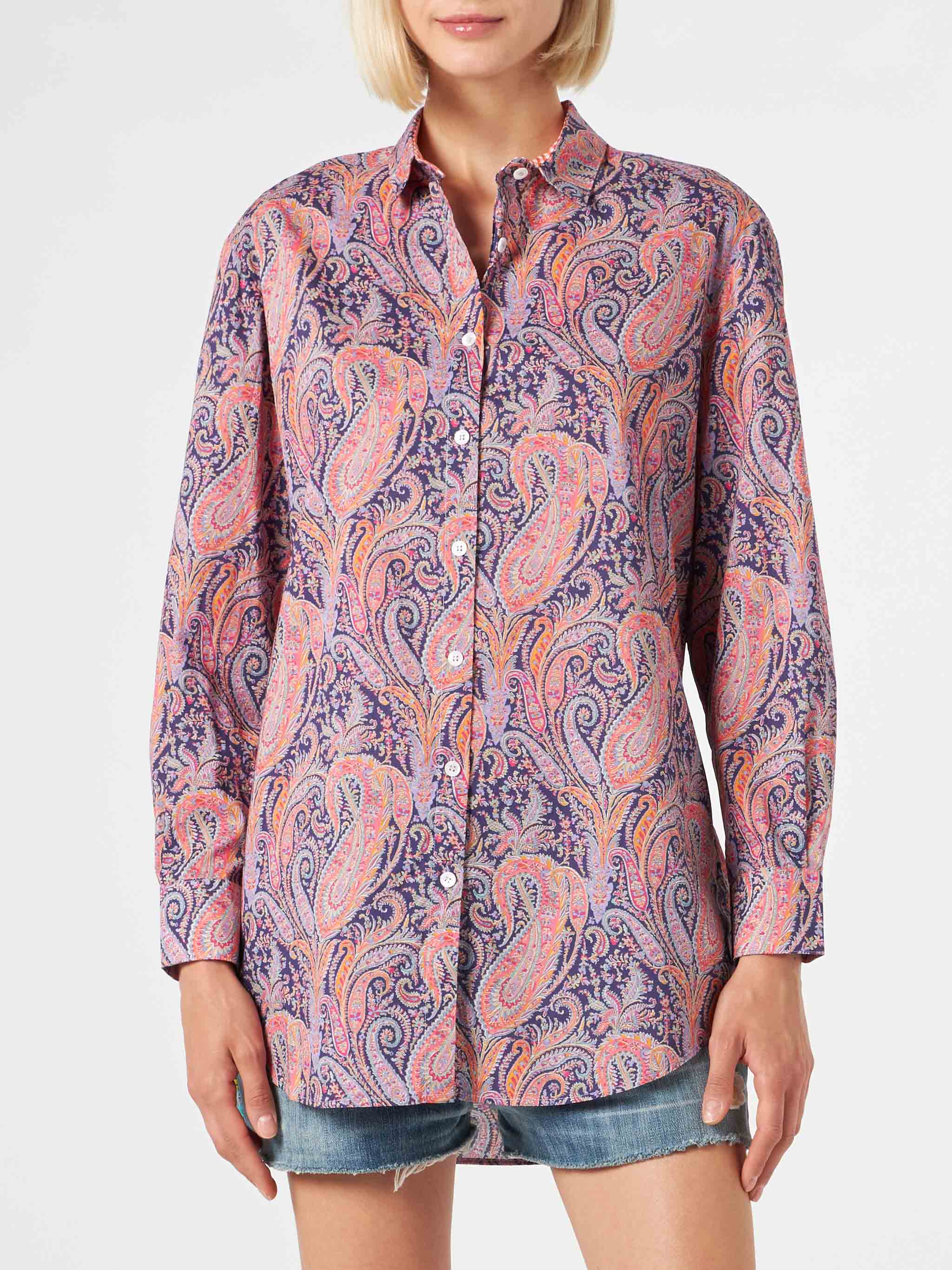 Camicia Brigitte in cotone con stampa fiori Liberty | EDIZIONE SPECIAL