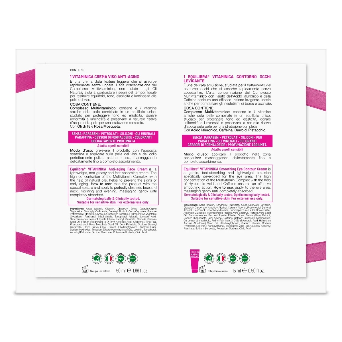 EQUILIBRA Equilibra Vitamine Anti-Aging Gezichtsset Vitamine Anti-Aging Gezichtscrème + Vitamine Verzachtende Oogcrème