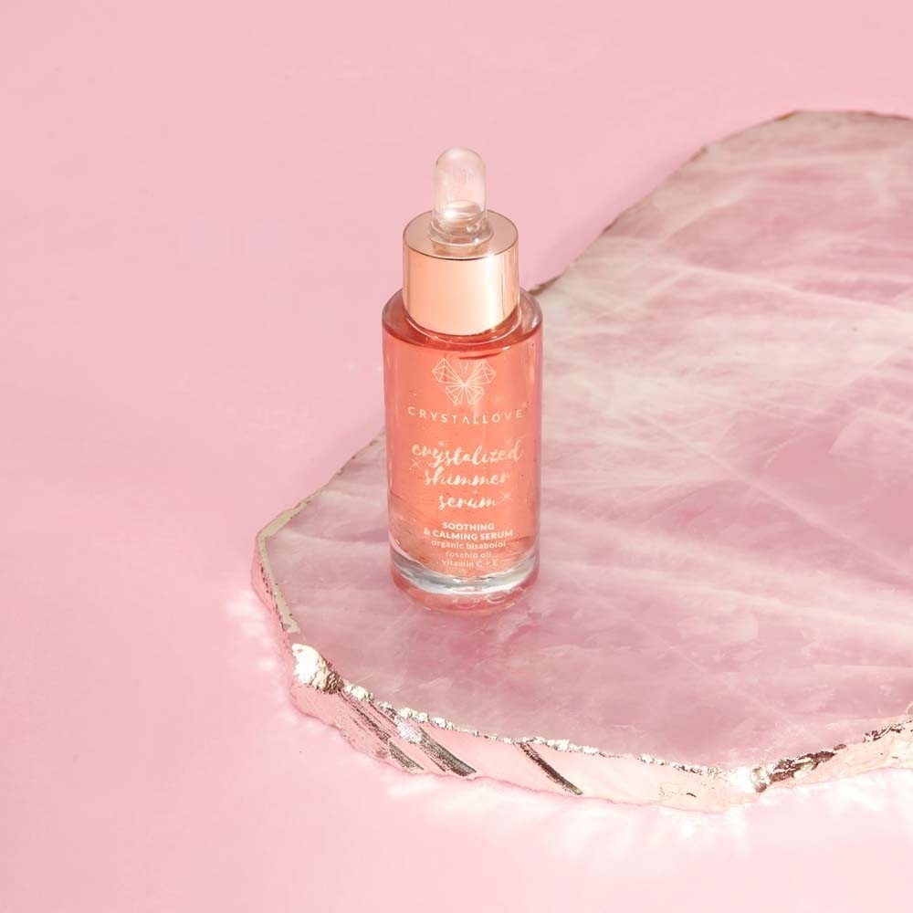 Crystallove hidratantni serum Serum s ružičastim kvarcom i svjetlucavim efektom - 30 ml