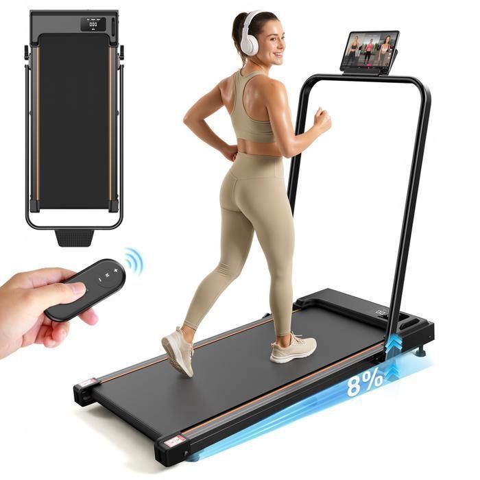 Tapis de Course Pliable - FT41 Tapis Marche - Moteur 2.5HP, Inclinaison 15°,Vitesse 1–10km/h, Pour Adult