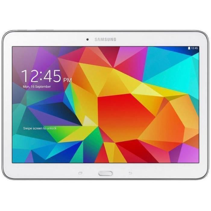 SAMSUNG Galaxy Tab 4 (juni 2014) 10,1 inch 16 GB - WiFi - Wit - Geen simkaartsleuf - Refurbished - Goede staat