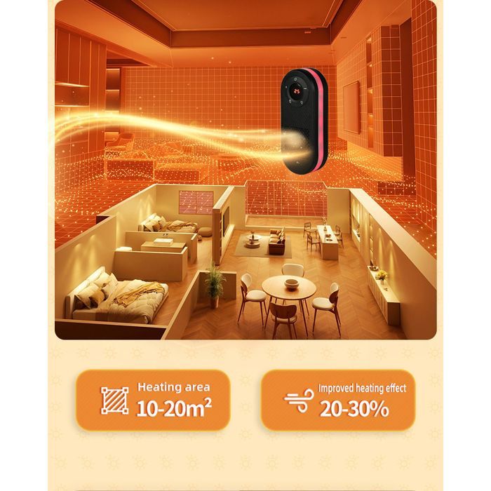 New office heater, small auxiliary heater for the home, PTC heater, silent electric heater, digital display