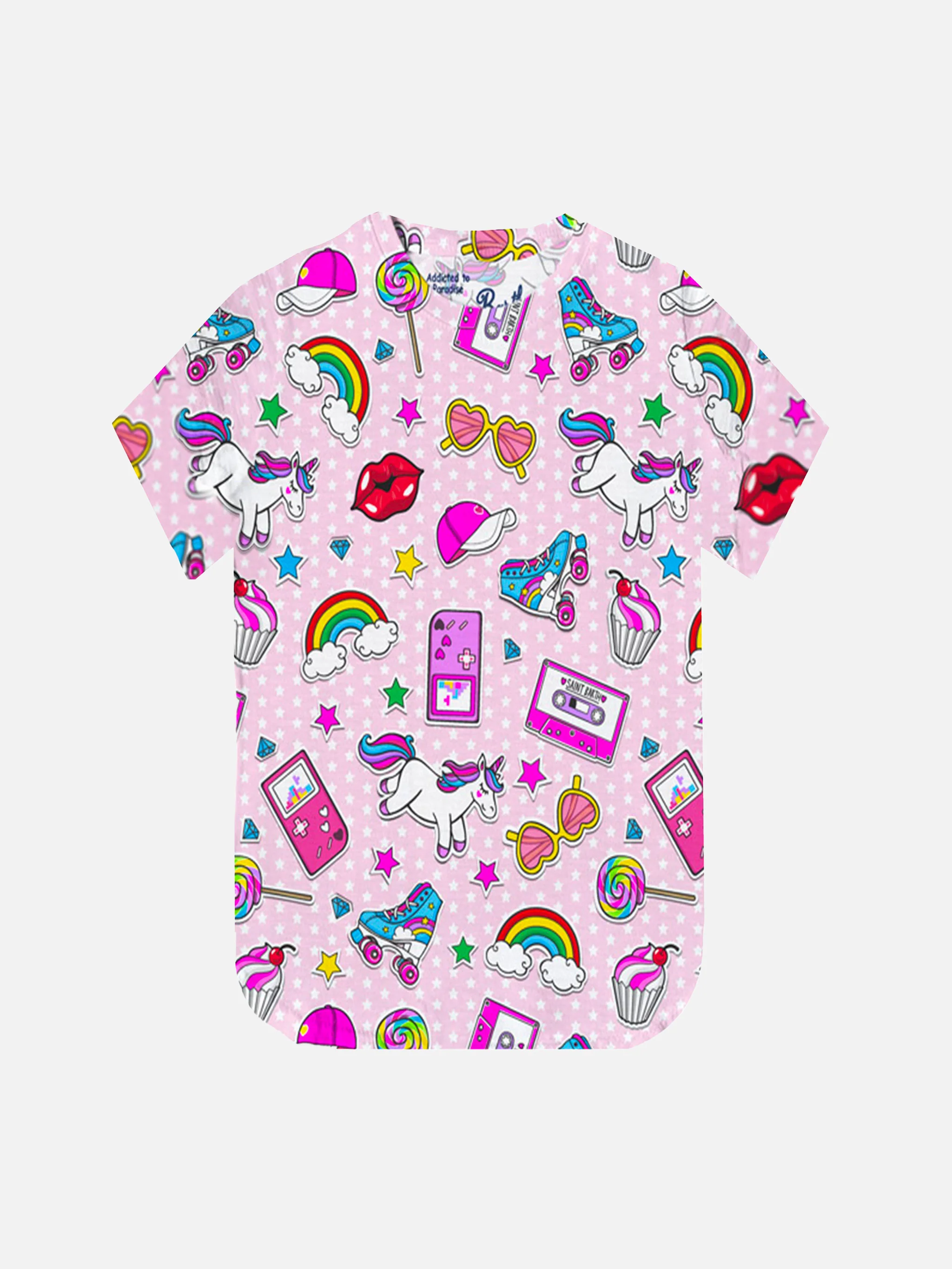 Baby T-shirt met patchprint uit de jaren 90
