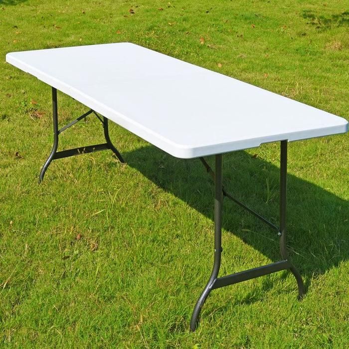 Mesa plegable - Mesa de buffet plegable para 8 personas, mesa portátil para fiestas en jardín/patio/balcón/camping