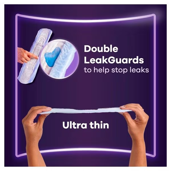 Always Discreet Ultimate nakts nesaturēšanas ieliktņi<br>Medicīniskā ierīce - 12 gabali