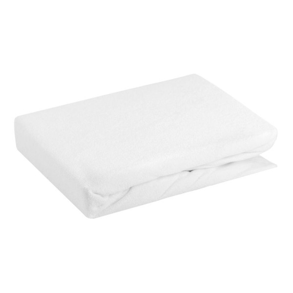 Prześcieradło frotte z gumką 140x200 białe na materac 20 cm