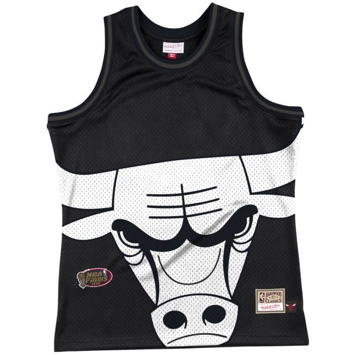 Maglia da basket - M&N - Big Face 3.0 - Chicago Bulls - Nera - Adulto - Traspirante