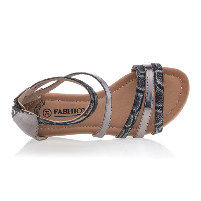  Sandali neri da bambina / Scarpe aperte in punta