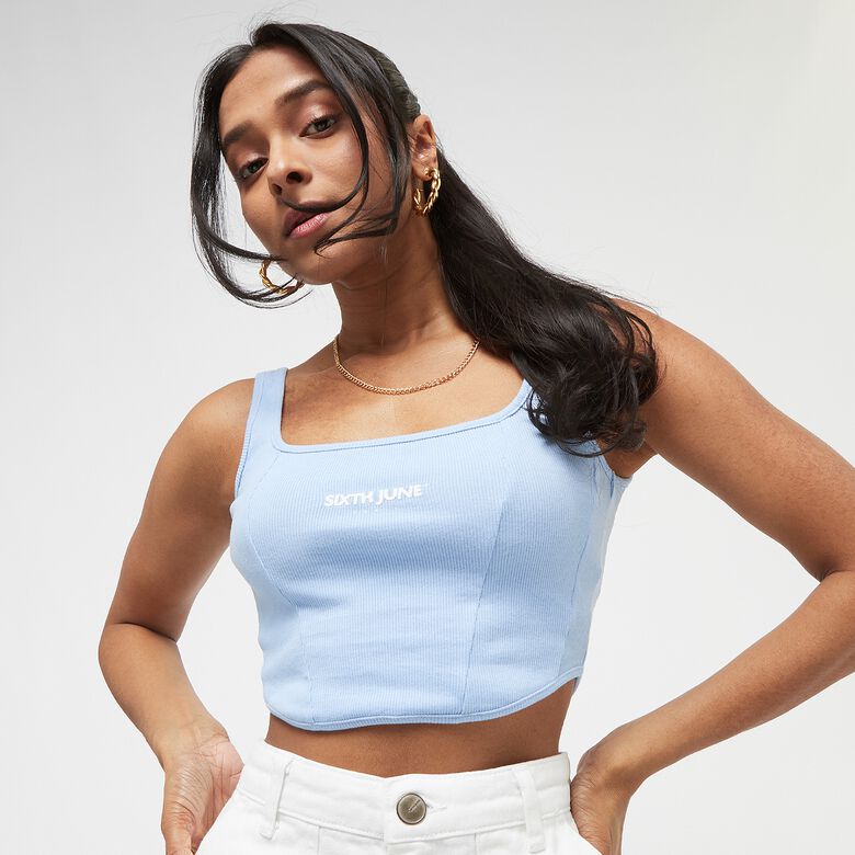 Crop Top med fyrkantig halsringning