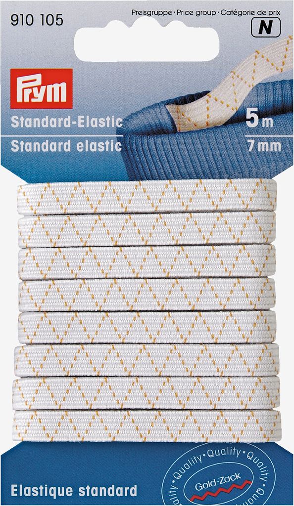 Štandardná gumička 7 mm 5 m biela