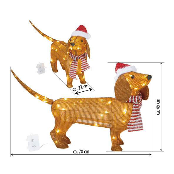 Χριστουγεννιάτικο ειδώλιο LED Dachshund