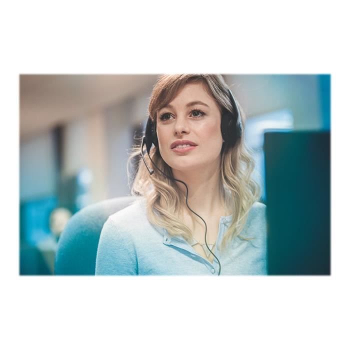 Micro-casque filaire Jabra Biz 1500 Duo USB - Réduction de bruit - Son HD - Confortable