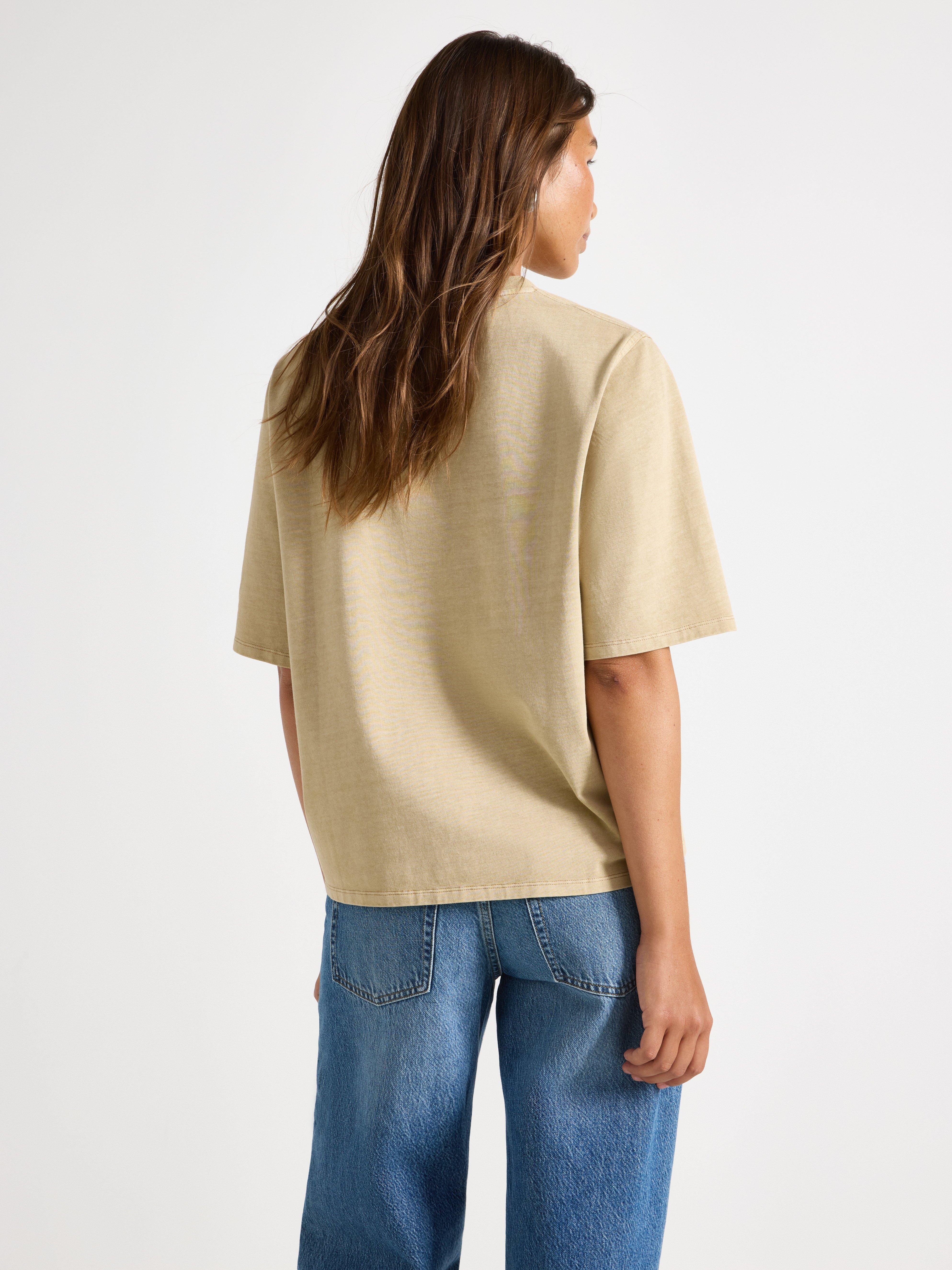 Camiseta extragrande beige