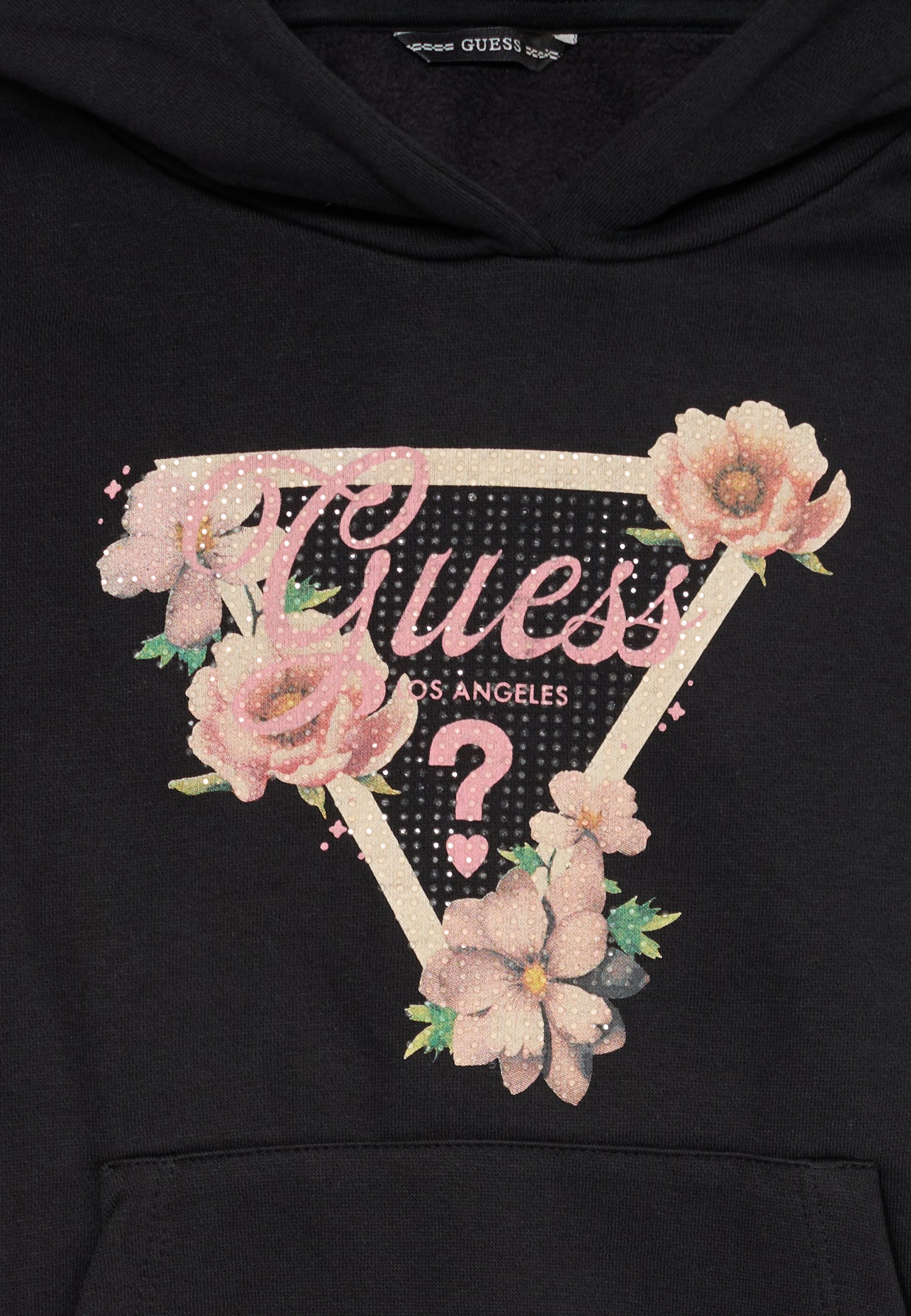 Sweat à capuche surdimensionné Guess Junior - Noir de jais