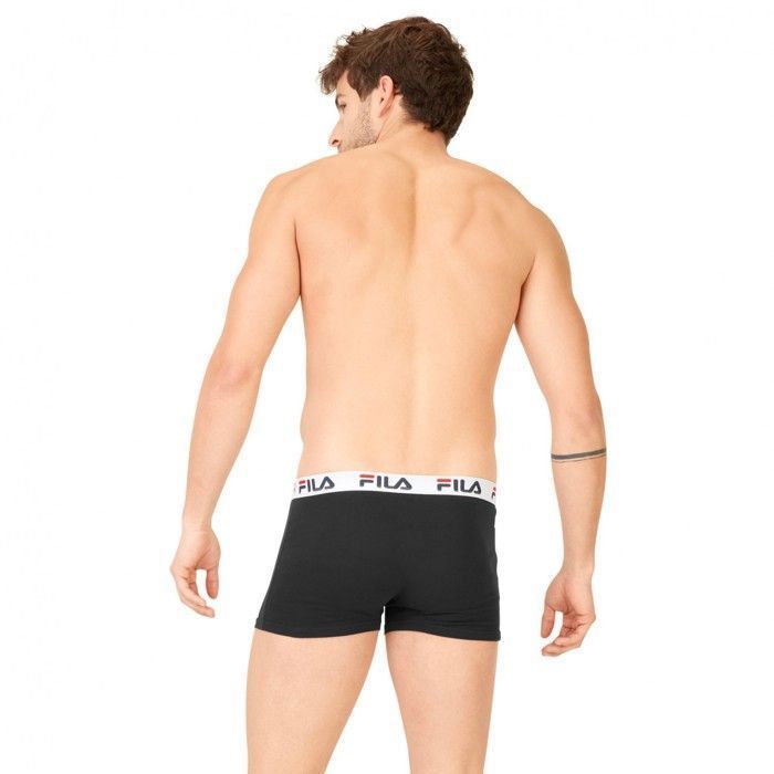 Calzoncillos bóxer Fila para hombre - Negro (Paquete de 4)
