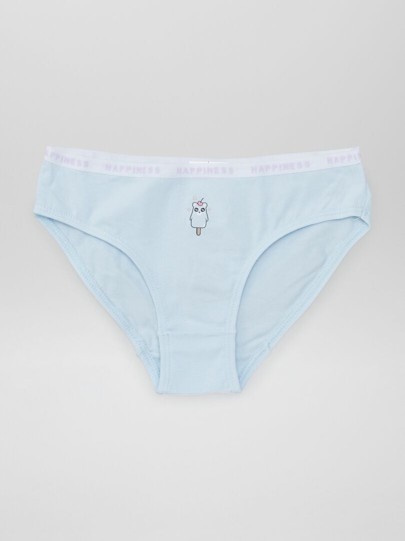 Conjunto de 4 calzoncillos con estampado animal - AZUL